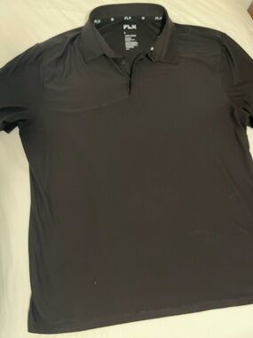 FLX Men’s Black Performance Polo Shirt sz L